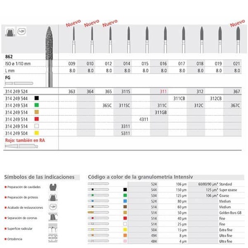 [IN0436] FG 312/6  862-018 FG DIAM. MEDIO 6ud.