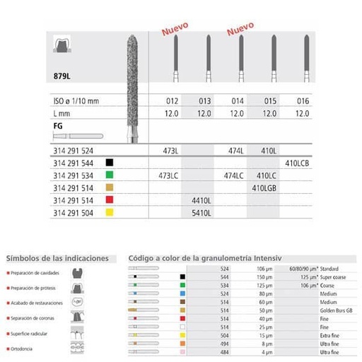[IN0437] FG 410L/6  879L-015 FG DIAM. MEDIO 6ud.