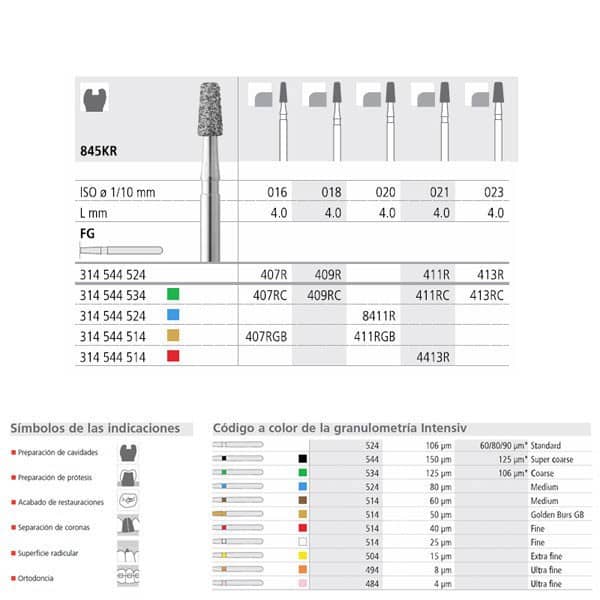 FG 409R/6  845KR-018 FG DIAM. MEDIO 6ud.