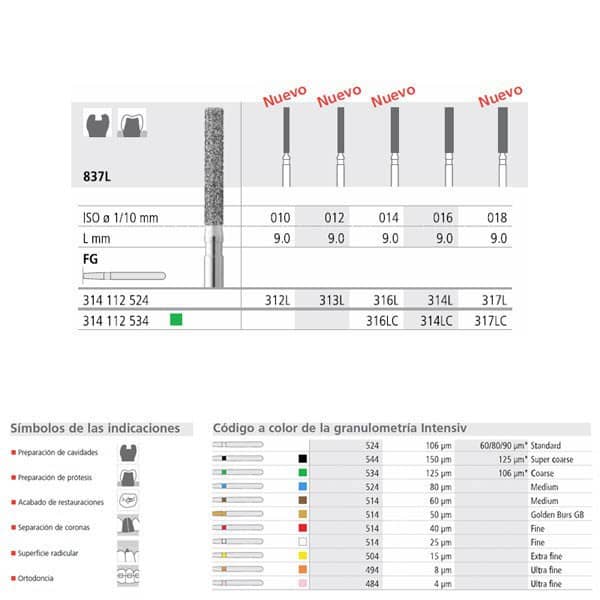 FG 314L/6  837L-016 FG DIAM. MEDIO 6ud.