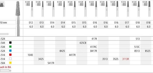 FG 8417R/6 846KR-016 FG DIAM. MEDIO 6ud.