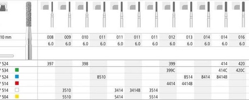 [IN0481] FG 8514/6 836KR-013 FG DIAM. MEDIO 6ud.