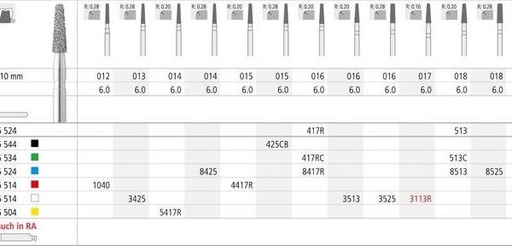 [IN0482] FG 8525/6 846KR-018 FG DIAM. MEDIO 6ud.