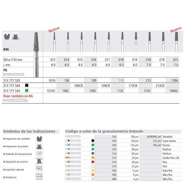 FG 213/6  846-018 FG DIAM. MEDIO 6ud.