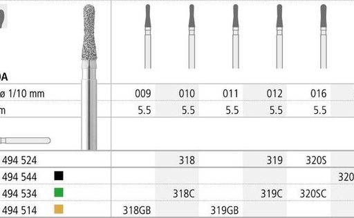 [IN0500] FG 319/6  830A-012 FG DIAM. MEDIO 6ud.