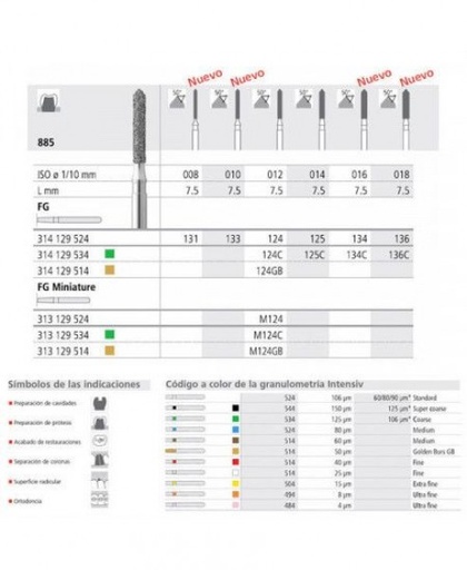 [IN0680] FGM 124/6 885-011 FGSS DIAM. MEDIO 6ud.