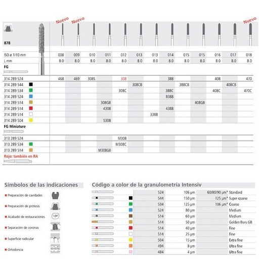 [IN0748] FGM 308/6 GB 878-011 FGSS DIAM. FINO 6ud.