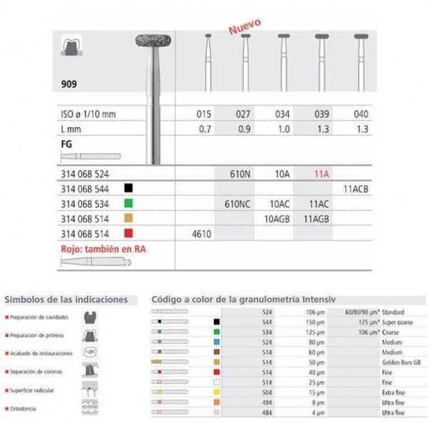 RA 11A/6 909-039 RA DIAM. MEDIO 6ud.