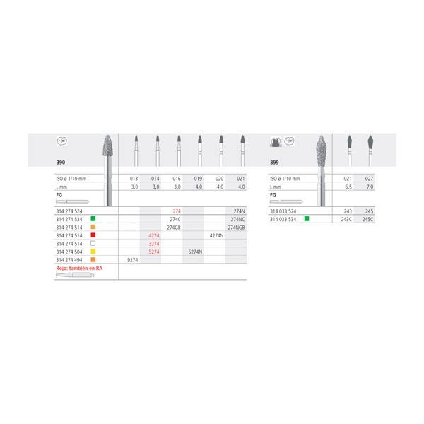 RA 274/6 390-016 RA DIAM. MEDIO 6ud.
