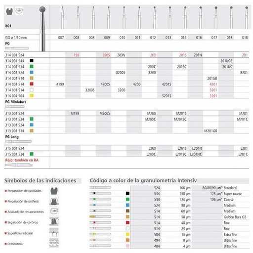 [IN0873] FGL 201/6 801-018 FGL DIAM. MEDIO 6ud.