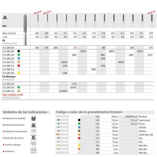 [IN0919] FG 388/6 C 878-014 FG DIAM. GRUESO 6ud.