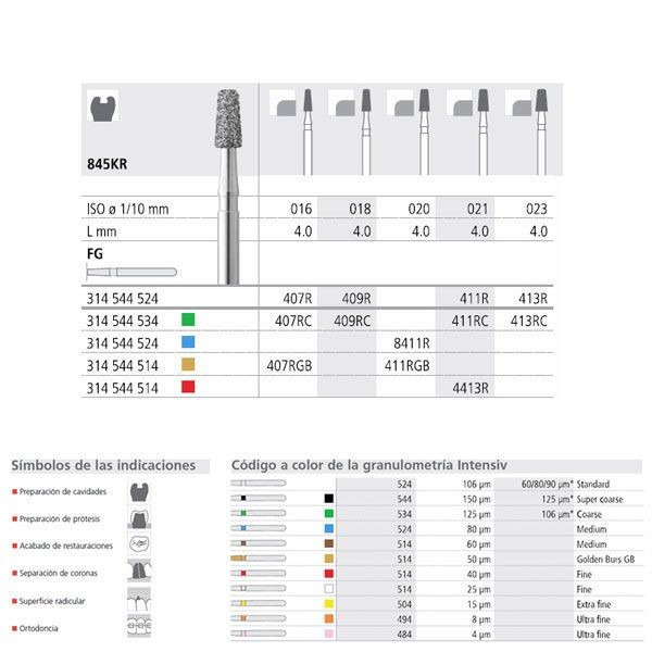 FG 409R/6 C 845KR-018 FG DIAM. GRUESO 6ud.