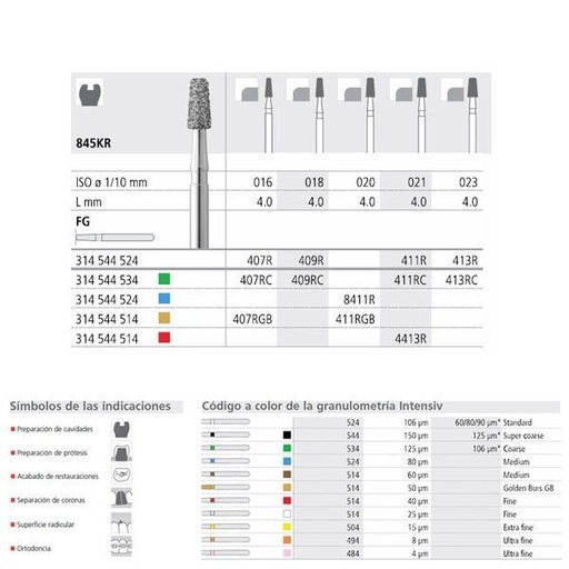 [IN0951] FG 409R/6 C 845KR-018 FG DIAM. GRUESO 6ud.