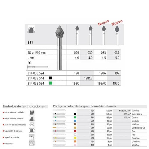 [IN0971] FG 198/6 C 811-029 FG DIAM. GRUESO 6ud.