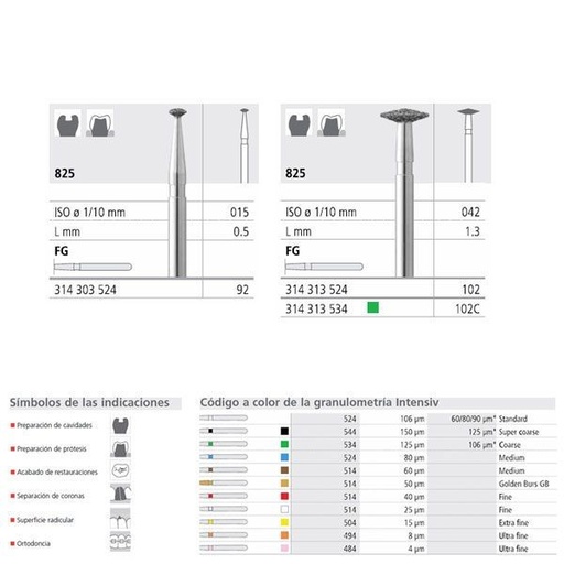 [IN0974] FG 102/6 C 825-042 FG DIAM. GRUESO 6ud.