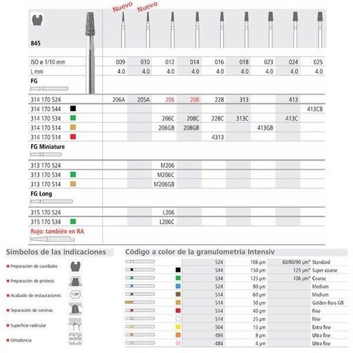 [IN1009] FG 413/6 C 845-024 FG DIAM. GRUESO 6ud.
