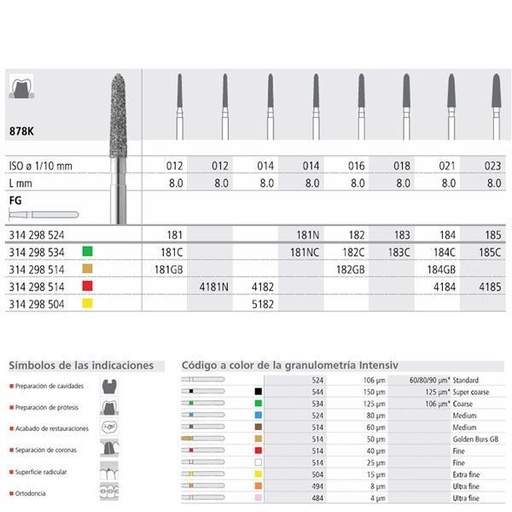 [IN1109] FG 182/6 CB 878K-017 FG DIAM. S-GRUESO 6ud.