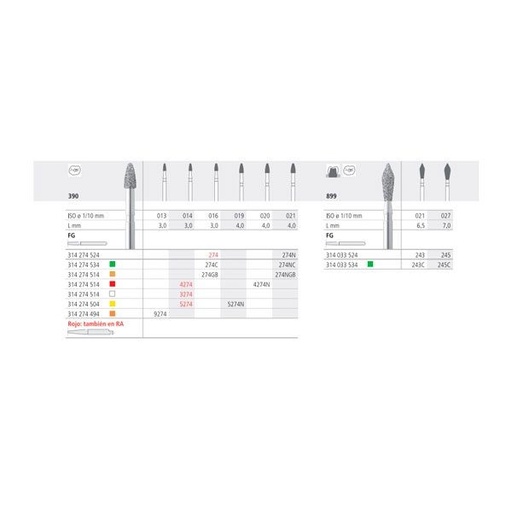 [IN1211] FG 5274N/6 390-019 FG DIAM. X-FINO 6ud.