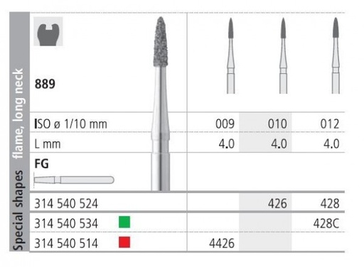 [IN1424] FG 428/6   889-012 FG DIAM. MEDIO 6ud.