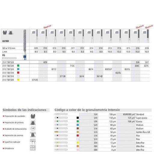 [IN1511] FG 609/6   837KR-010 FG DIAM. MEDIO 6ud.