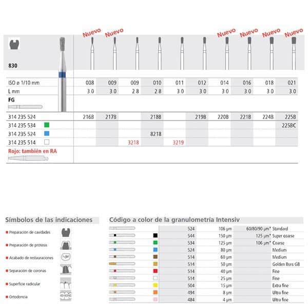 FG 221B/6  830-016 FG DIAM. MEDIO 6ud.