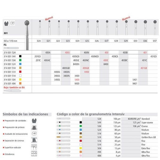 [IN1527] FG 400B/6  801-029 FG DIAM. MEDIO 6ud.