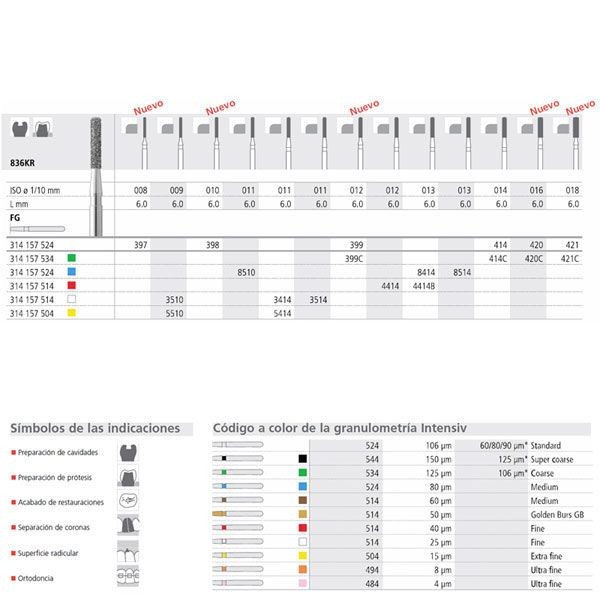 FG 420/6 836KR-016 FG DIAM. MEDIO 6ud.