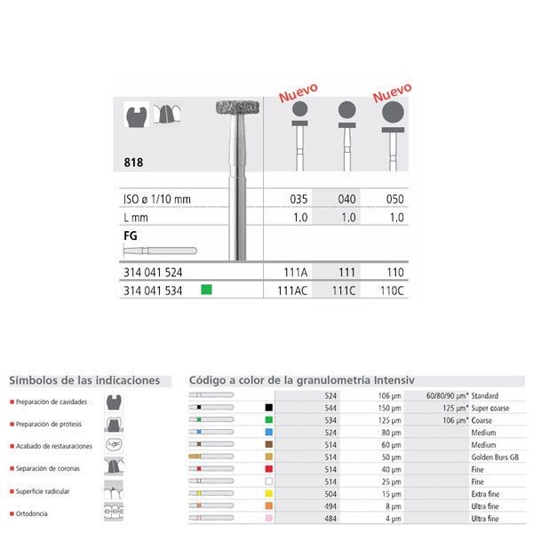 FG 111A/6  818-035 FG DIAM. MEDIO 6ud.