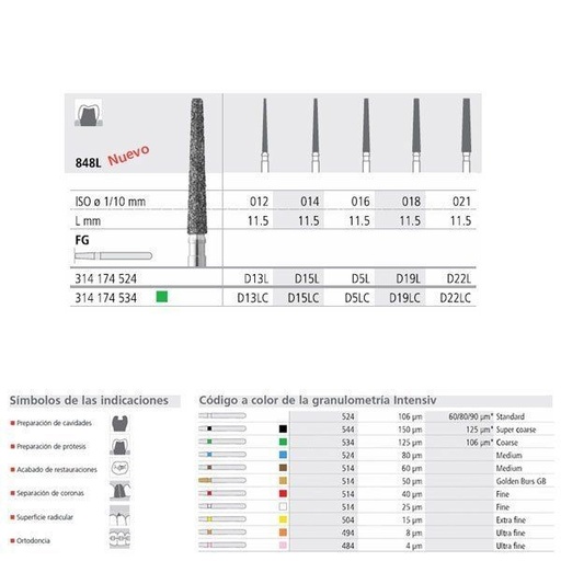 [IN1613] FG D5L/6 C 848L-016 FG DIAM. GRUESO 6ud.