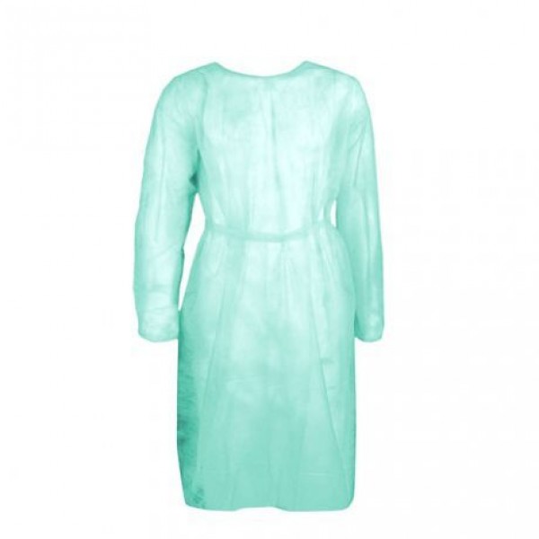 BATA DESECHABLE VERDE PUÑO ELASTICO PP 10UDS