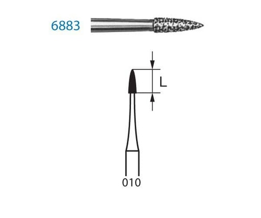 [KO3417] 6883.314.010 KOMET DIAMANTE CLINICA 5 UD
