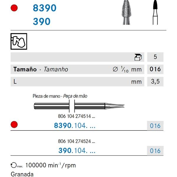 8390.104.016 KOMET DIAMANTE LAB 5 UD