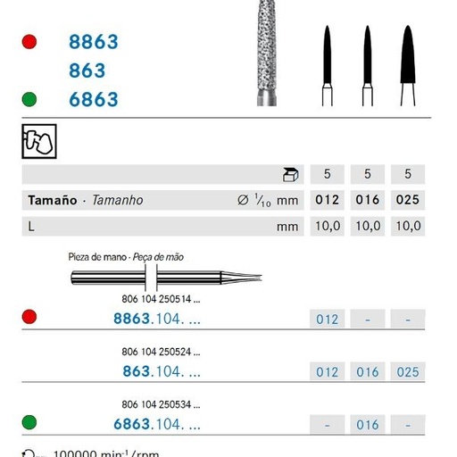 [KO4046] 8863.104.012 KOMET DIAMANTE LAB 5 UD