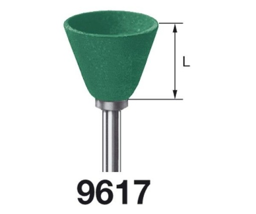 [KO4377] 9617.204.090 KOMET PULIDOR VERDE P/AMALGAMA 10 UD