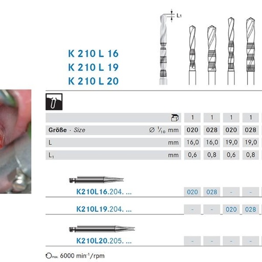 [KO4494] CERADRILL KOMET K210L16.204.028 FRESA CERAMICA