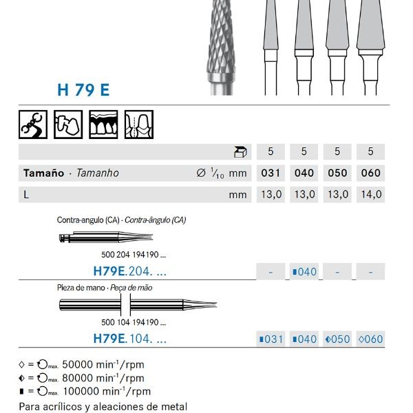 H79E.204.040 KOMET CARBURO LAB C.A