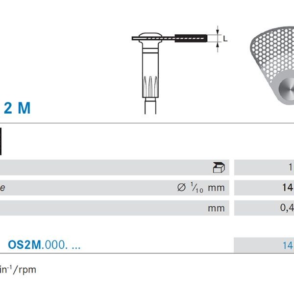 OS2M.000.140 KOMET DIAMANTE CLINICA DISCO 0,45