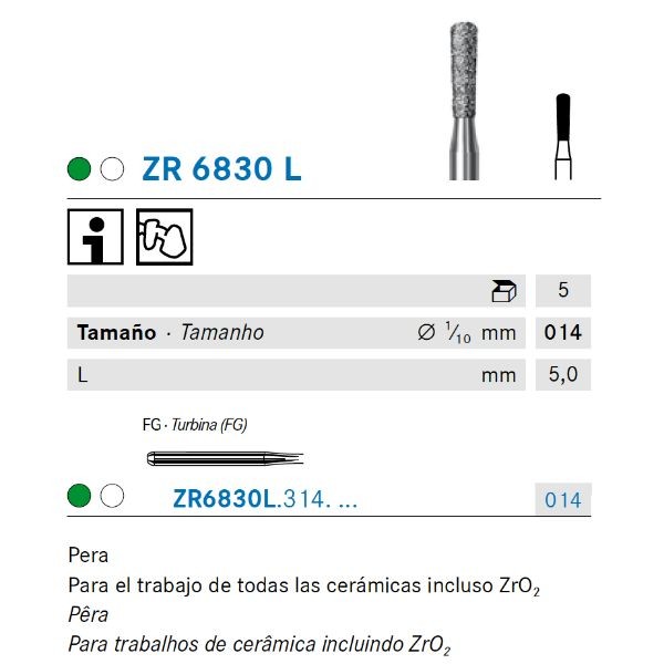 ZR6830L.314.014 KOMET DIAMANTE LAB TURBINA 5 UD