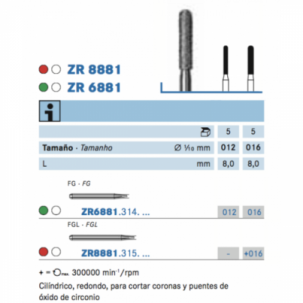 ZR6881.314.012 KOMET DIAMANTE LAB TURBINA 5 UD