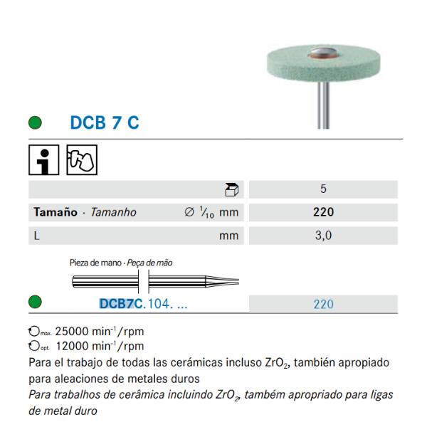 DCB7CA.104.220 KOMET abrasivo 1 UD