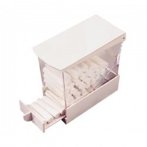 [LD0775] DISPENSADOR PLASTICO PARA ROLLO ALGODÓN . BLANCO