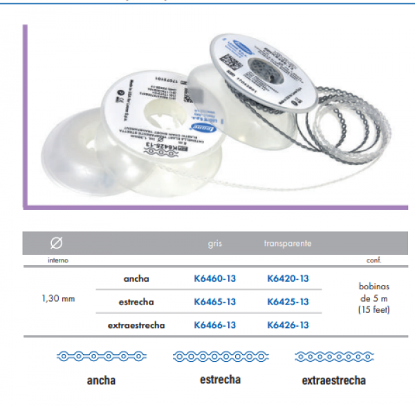 K6429-93 KIT 6 CADENETA ELASTICA TRANSPARENTE