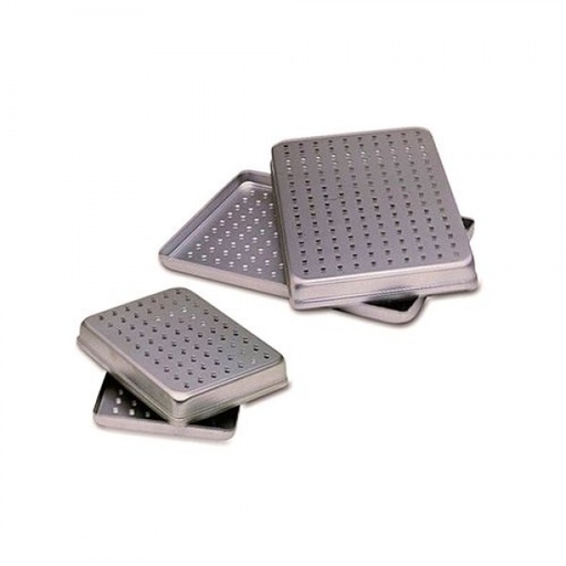 [MS0014] BANDEJA PORTA INSTRUMENTOS PERFORADA PEQUEÑA PLATA