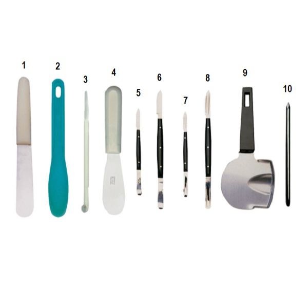 ESPATULIN CERA CON CAVIDAD PEQUEÑO (MANGO NEGRO)