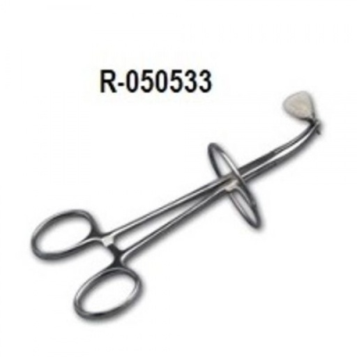 [MS0298] PINZA MOSQUITO CON ARO PARA CERAMICA CURVA