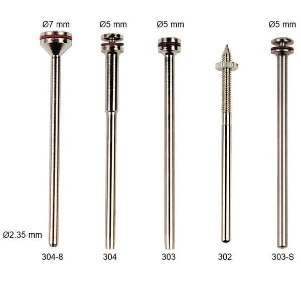 MANDRIL 302 MANGO 2,35mm. CON TUERCA 10ud.