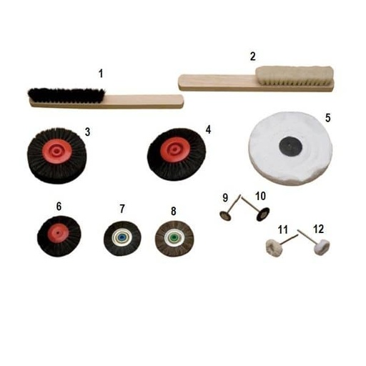 [MS0564] CEPILLO DE PULIR 3 HILERAS CONVERGENTES 18ud.