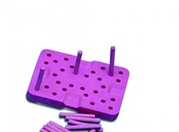 BANDEJA ROSA PARA HORNO DE CERAMICA CON PINES