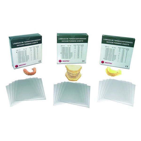 LAMINAS TERMOCONFORMADO CUADRADAS CRISTAL 1mm. 5ud