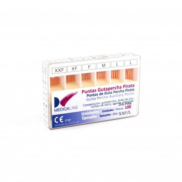PUNTAS DE GUTTAPERCHA PIRATA M-G-FILL MEDICALINE  120uds.